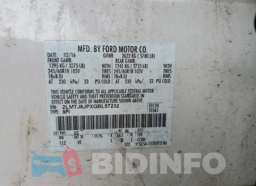 2LMTJ8JPXGBL57232 Photo# 13
