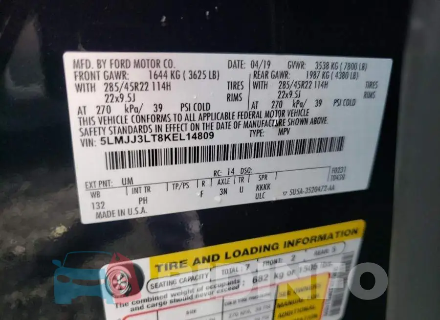 5LMJJ3LT8KEL14809 Photo# 13