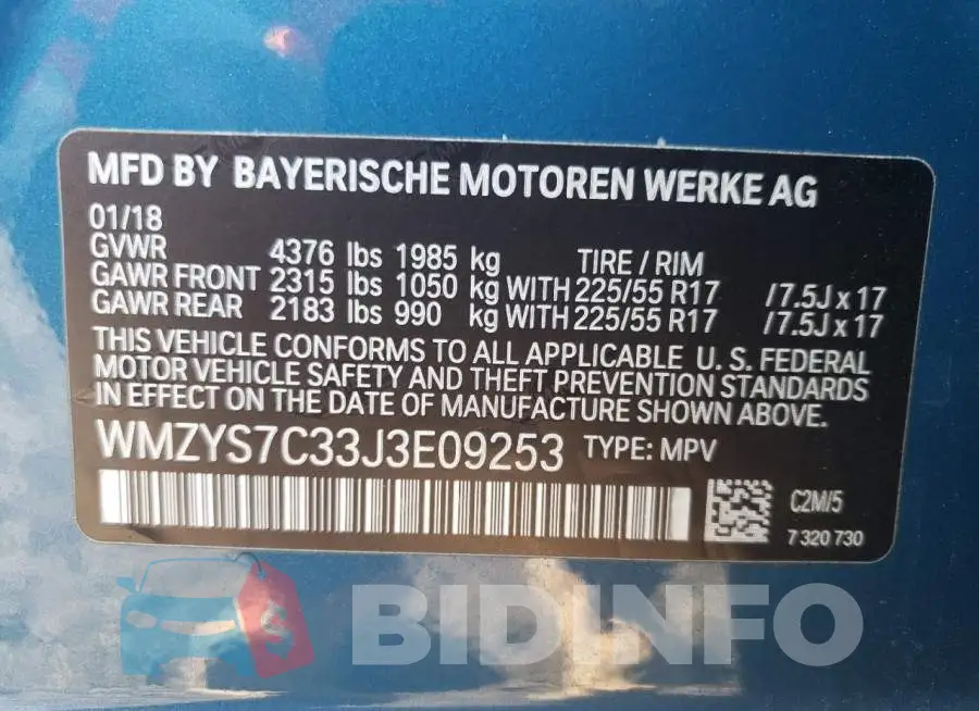 WMZYS7C33J3E09253 Photo# 12