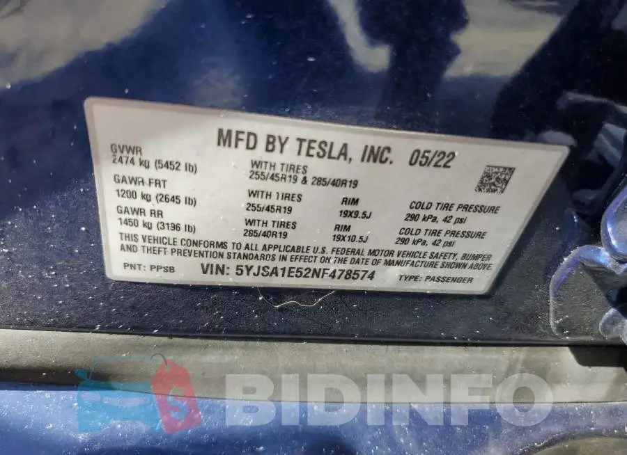 5YJSA1E52NF478574 Photo# 13