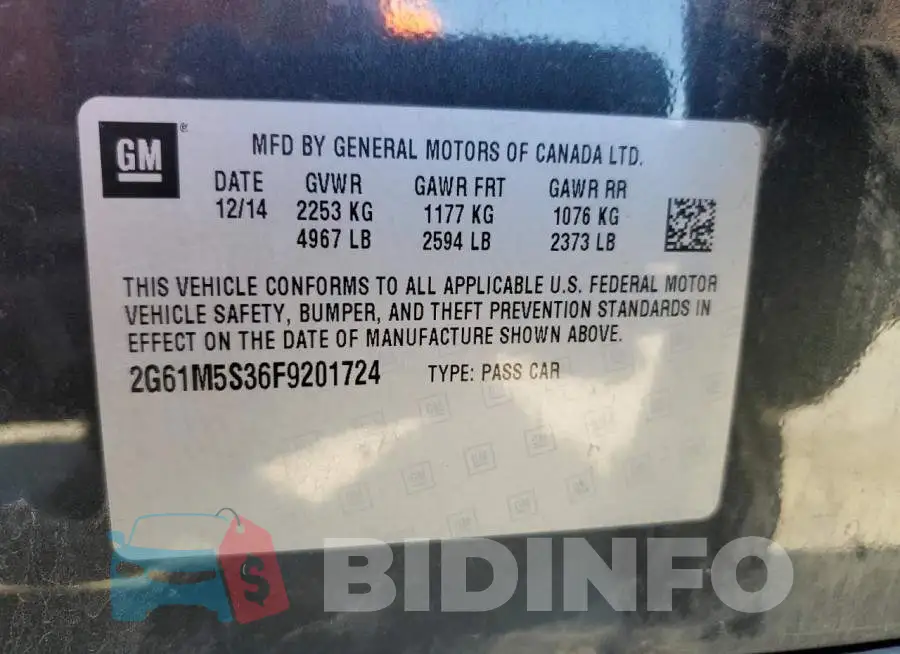 2G61M5S36F9201724 Photo# 12