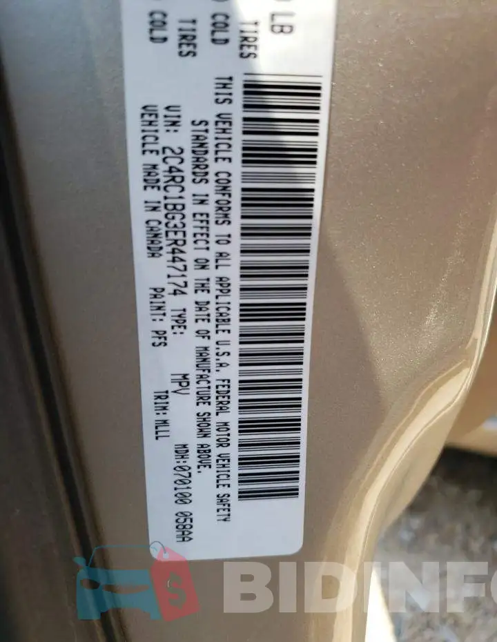 2C4RC1BG3ER447174 Photo# 14