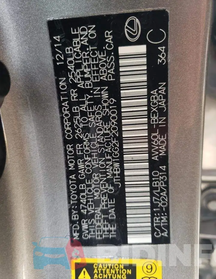 JTHBW1GG2F2090019 Photo# 13