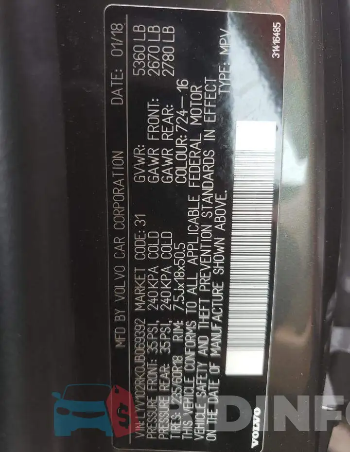 LYV102RK0JB069392 Photo# 12