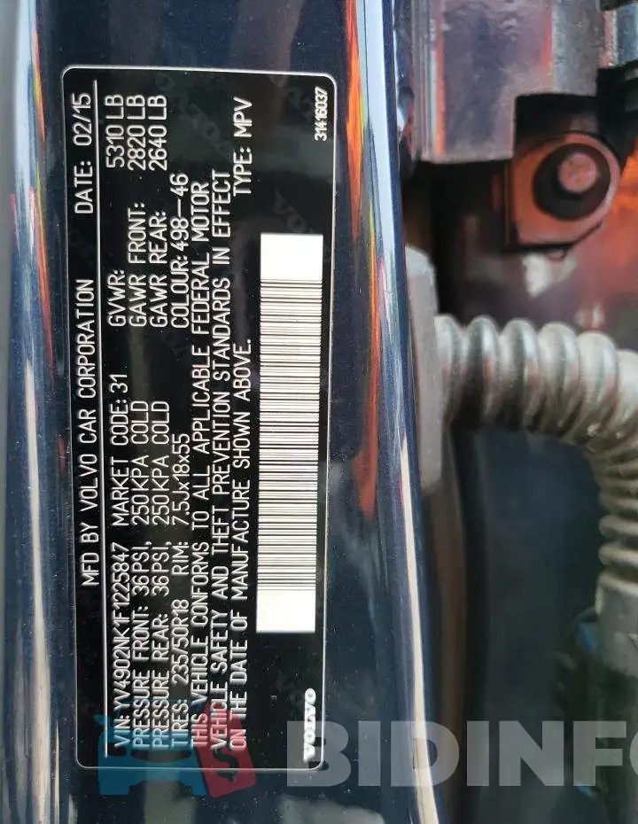 YV4902NK1F1225847 Photo# 13