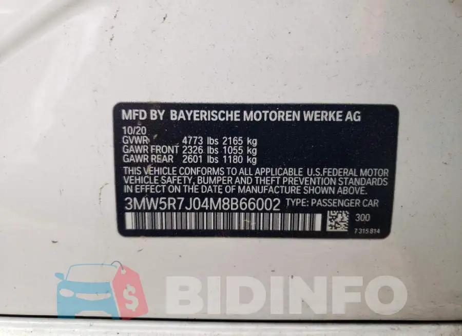3MW5R7J04M8B66002 Photo# 12