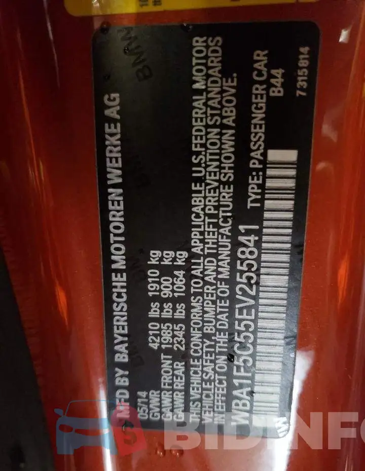 WBA1F5C55EV255841 Photo# 12