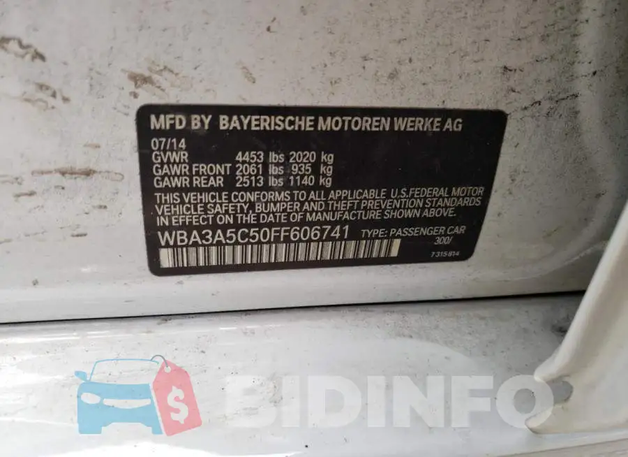 WBA3A5C50FF606741 Photo# 12