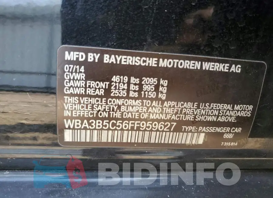 WBA3B5C56FF959627 Photo# 12