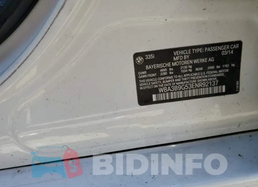 WBA3B9G53ENR92137 Photo# 12