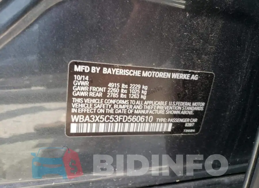 WBA3X5C53FD560610 Photo# 12
