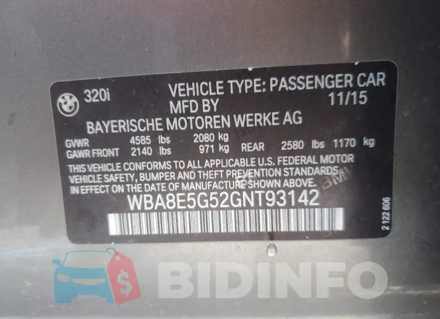 WBA8E5G52GNT93142 Photo# 12
