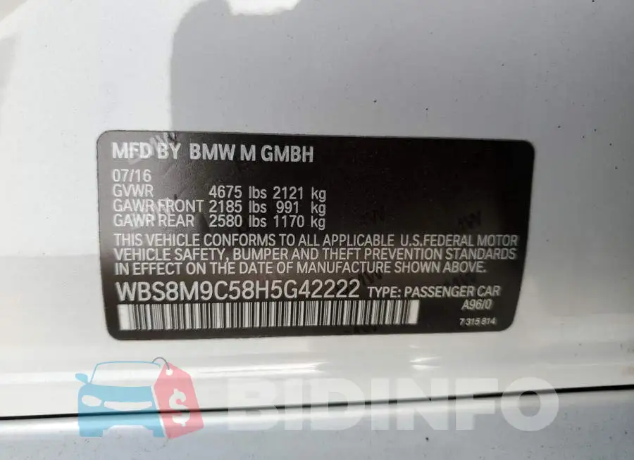 WBS8M9C58H5G42222 Photo# 12
