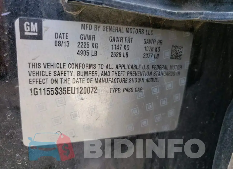 1G1155S35EU120072 Photo# 12