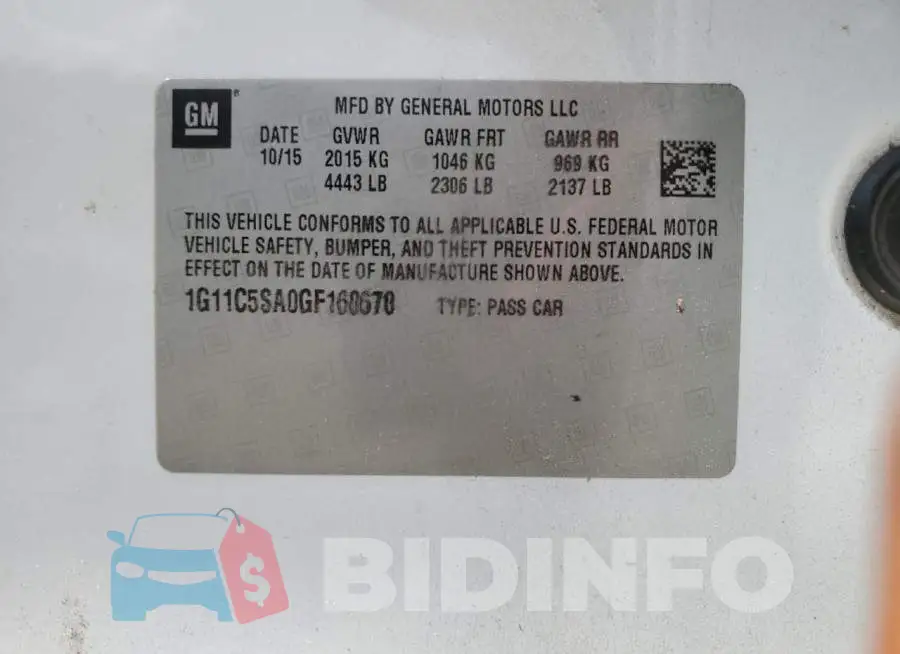 1G11C5SA0GF160670 Photo# 13