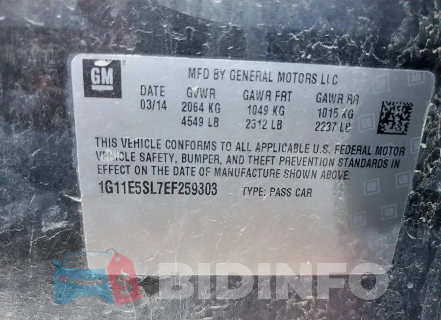 1G11E5SL7EF259303 Photo# 13