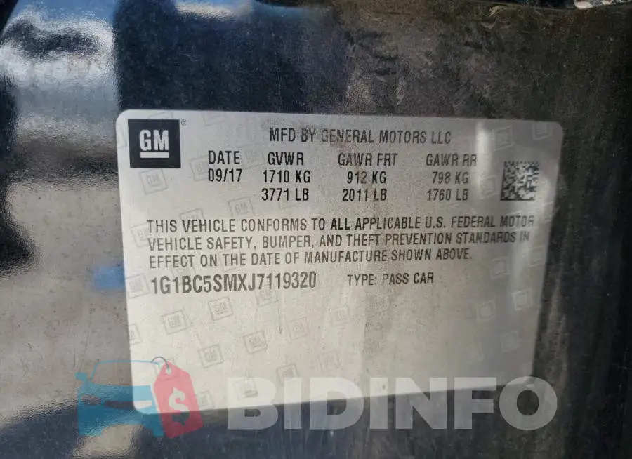 1G1BC5SMXJ7119320 Photo# 12
