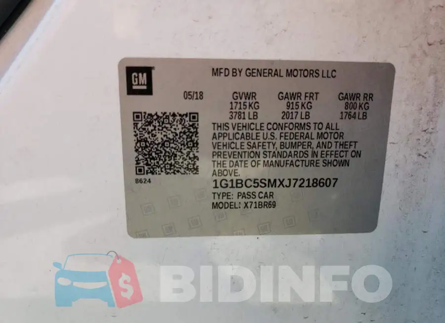 1G1BC5SMXJ7218607 Photo# 13