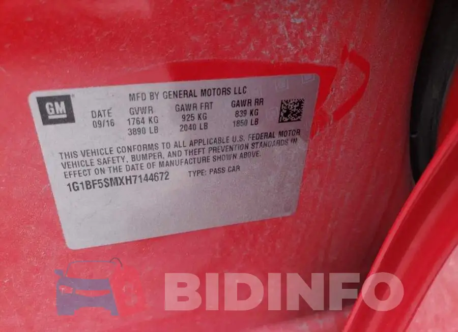 1G1BF5SMXH7144672 Photo# 12