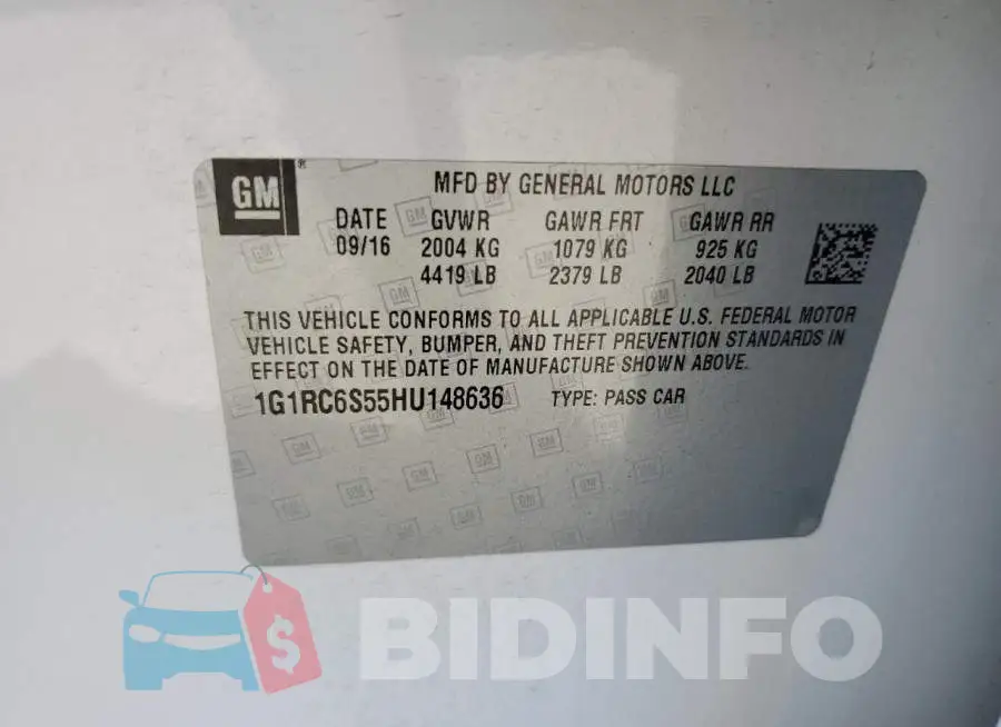 1G1RC6S55HU148636 Photo# 12