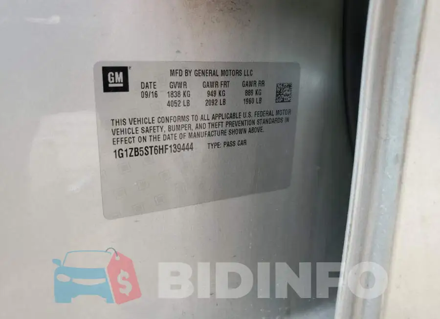 1G1ZB5ST6HF139444 Photo# 12
