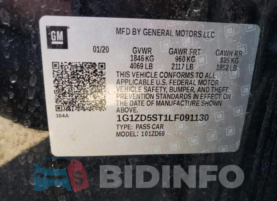 1G1ZD5ST1LF091130 Photo# 12
