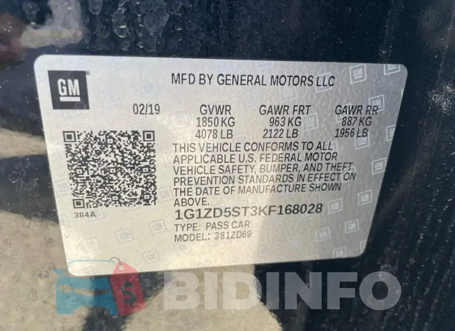 1G1ZD5ST3KF168028 Photo# 10