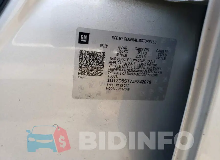 1G1ZD5ST7JF242078 Photo# 12