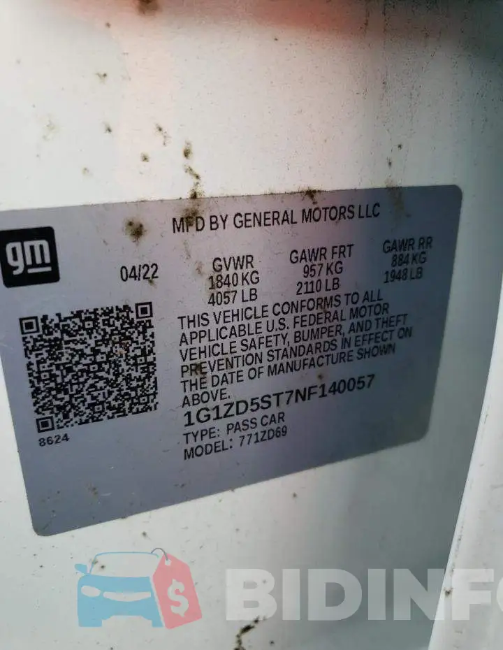 1G1ZD5ST7NF140057 Photo# 13