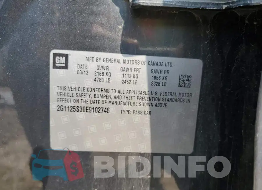 2G1125S30E9102746 Photo# 12