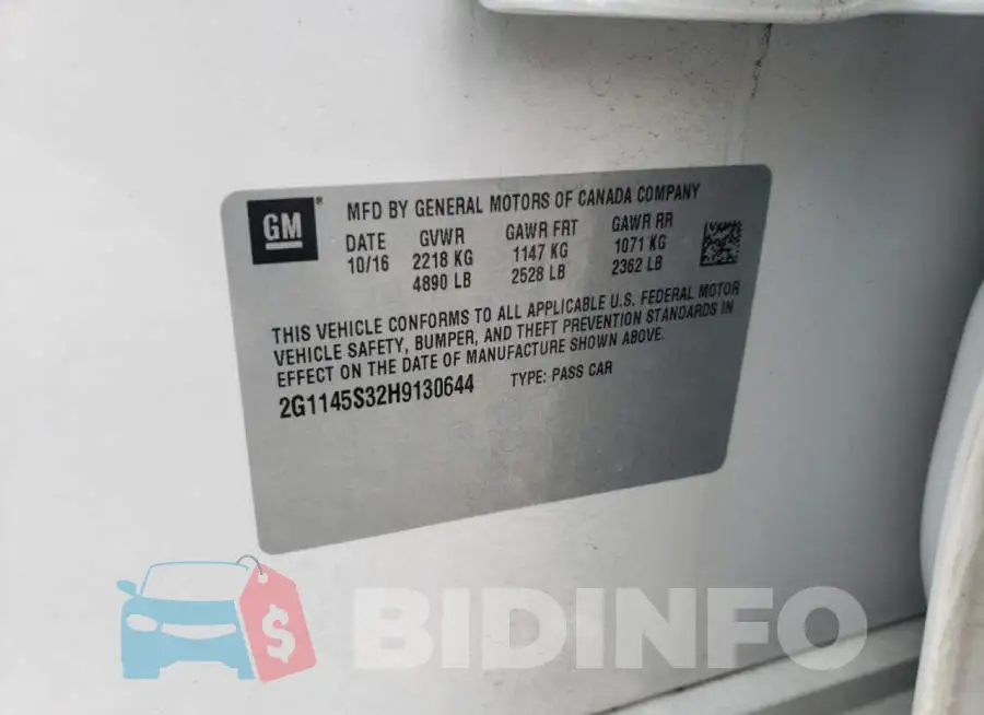 2G1145S32H9130644 Photo# 13
