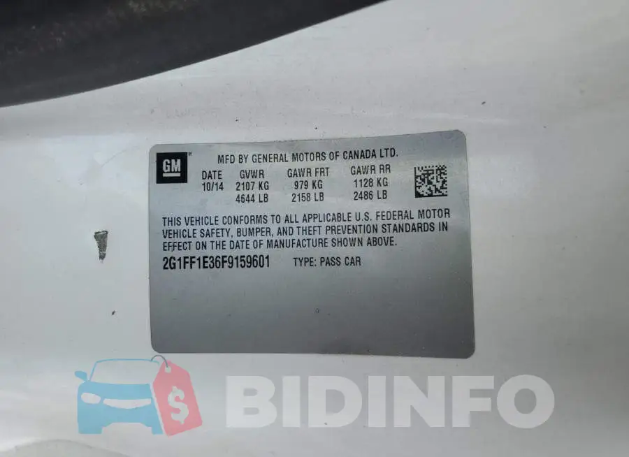 2G1FF1E36F9159601 Photo# 13