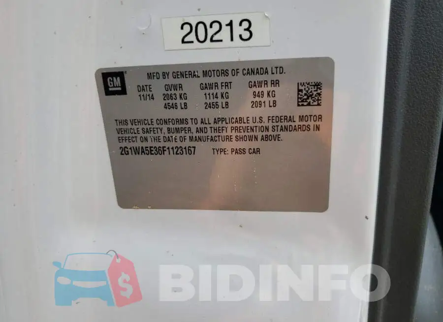 2G1WA5E36F1123167 Photo# 12