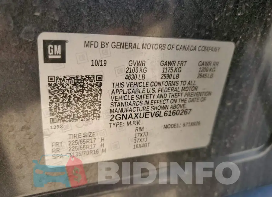 2GNAXUEV6L6160267 Photo# 12