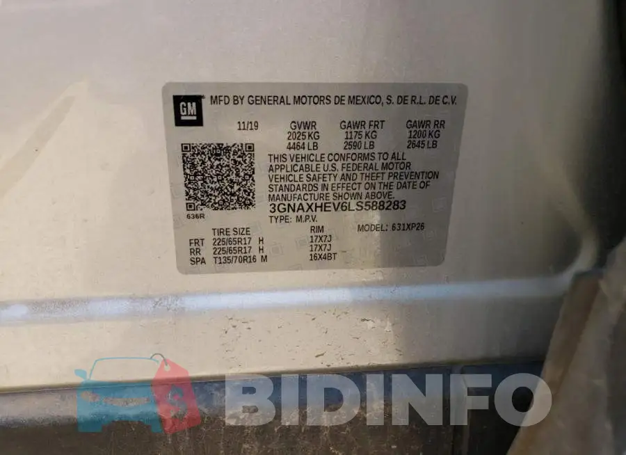 3GNAXHEV6LS588283 Photo# 13