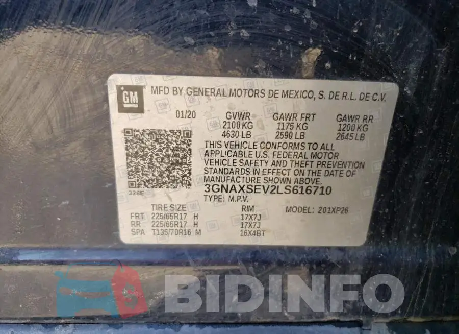 3GNAXSEV2LS616710 Photo# 12