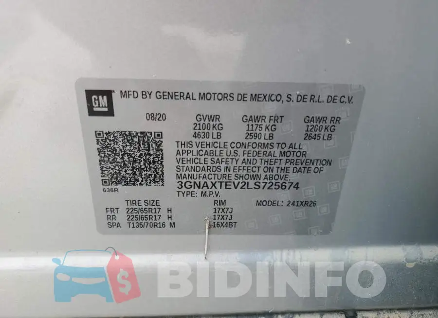 3GNAXTEV2LS725674 Photo# 13