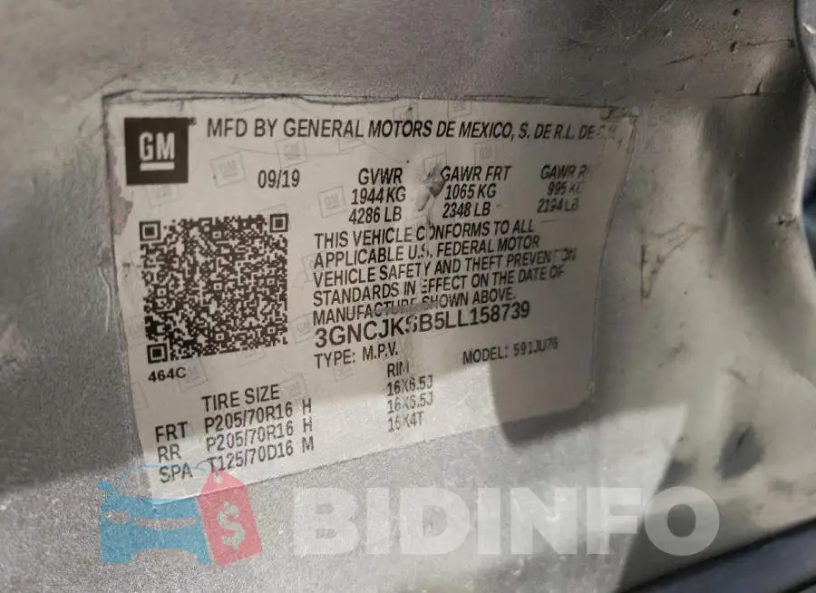 3GNCJKSB5LL158739 Photo# 13