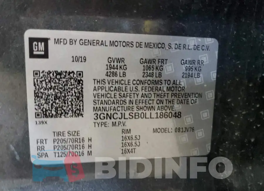 3GNCJLSB0LL186048 Photo# 12