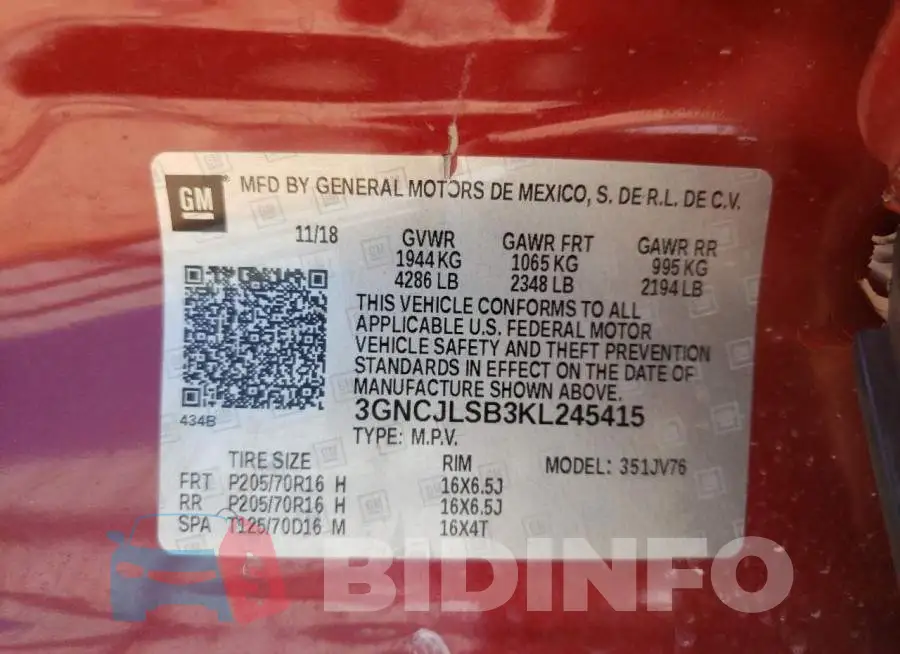3GNCJLSB3KL245415 Photo# 12
