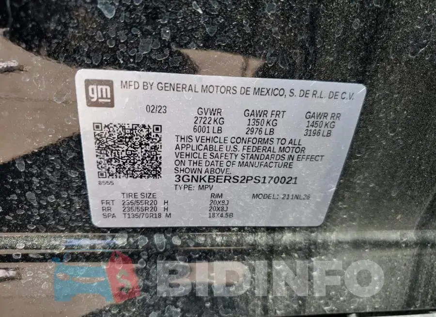 3GNKBERS2PS170021 Photo# 13