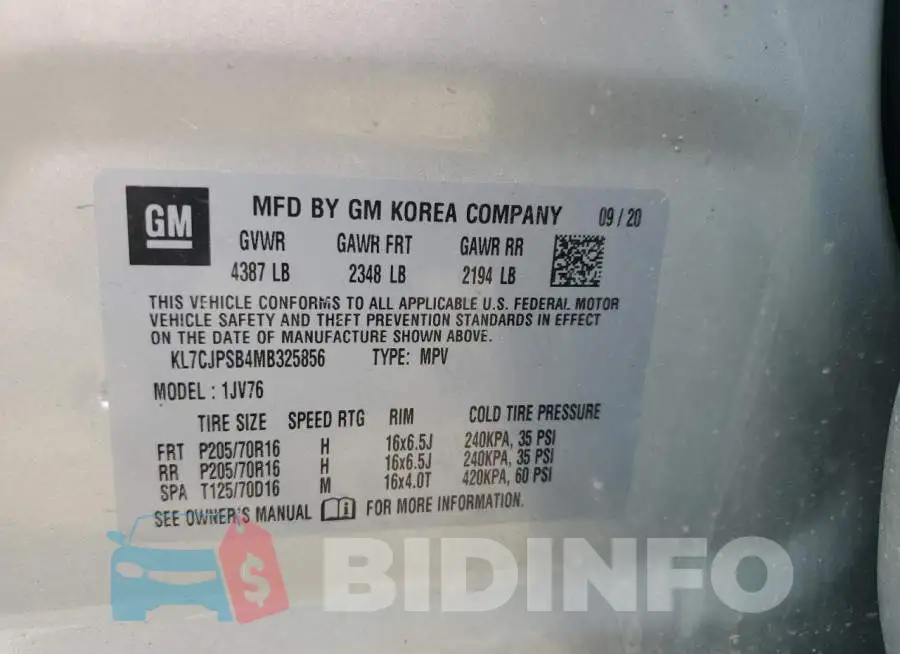 KL7CJPSB4MB325856 Photo# 13