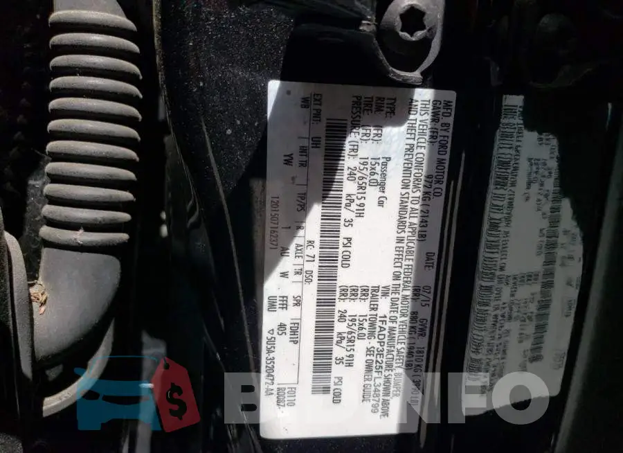 1FADP3E25FL348799 Photo# 12