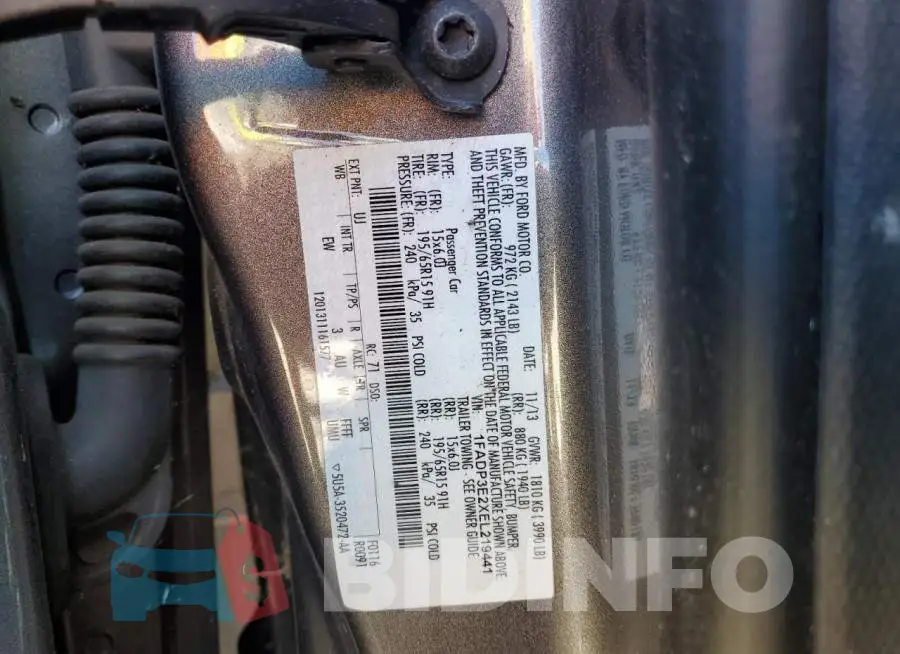 1FADP3E2XEL219441 Photo# 12