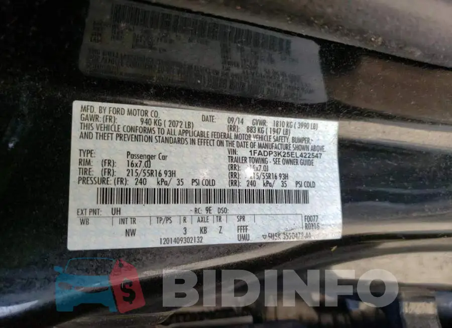 1FADP3K25EL422547 Photo# 12