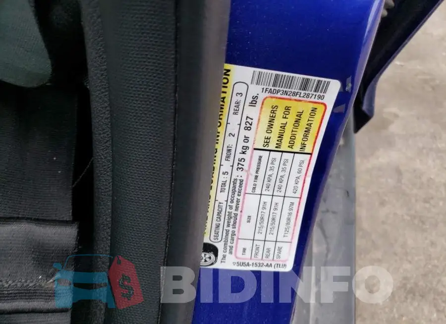 1FADP3N28FL287190 Photo# 12