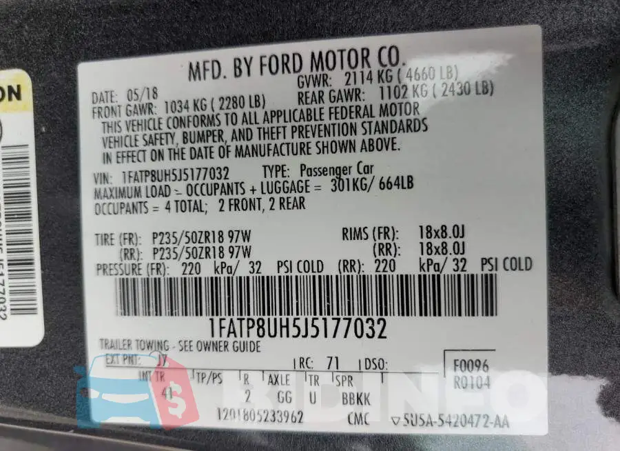 1FATP8UH5J5177032 Photo# 13