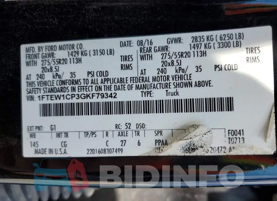 1FTEW1CP3GKF79342 Photo# 12