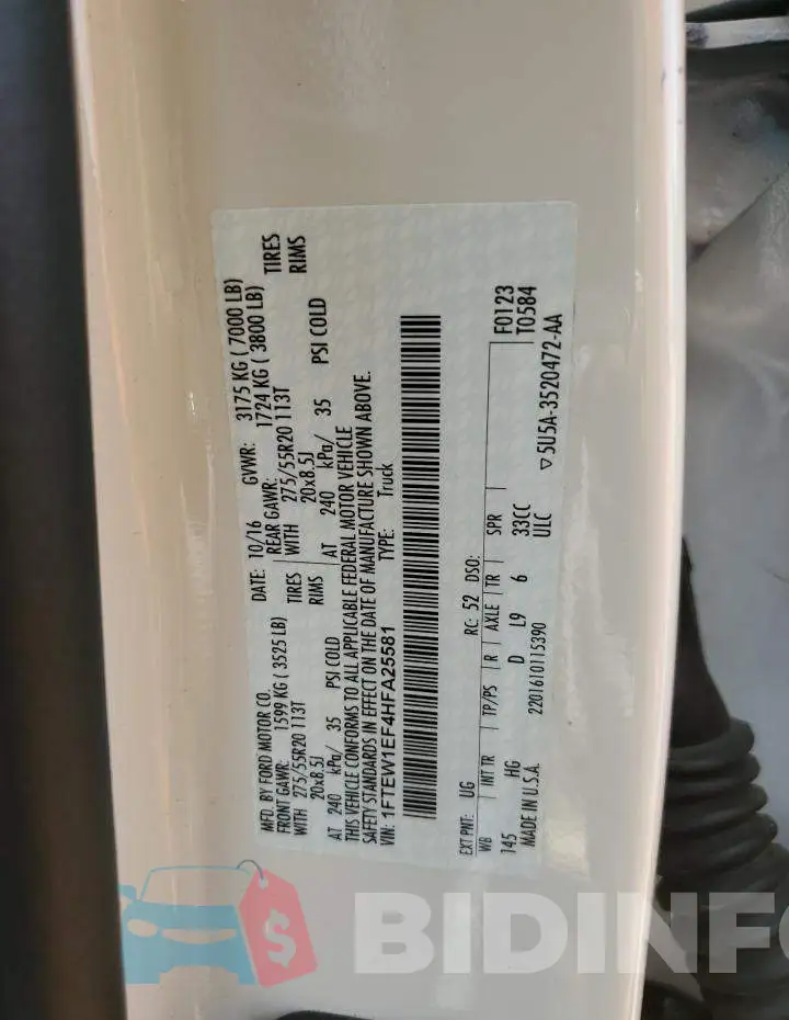 1FTEW1EF4HFA25581 Photo# 12