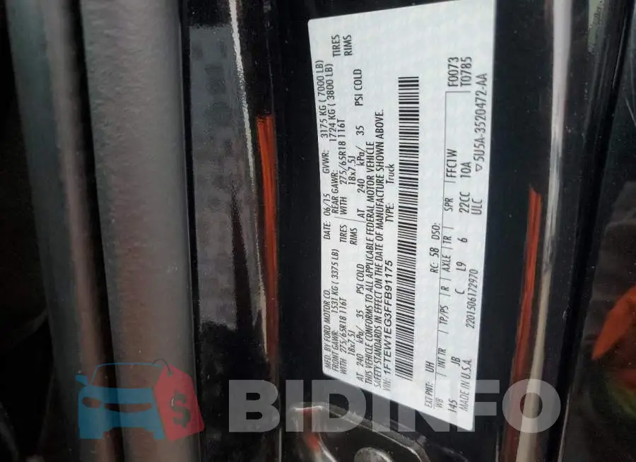 1FTEW1EG3FFB91175 Photo# 12